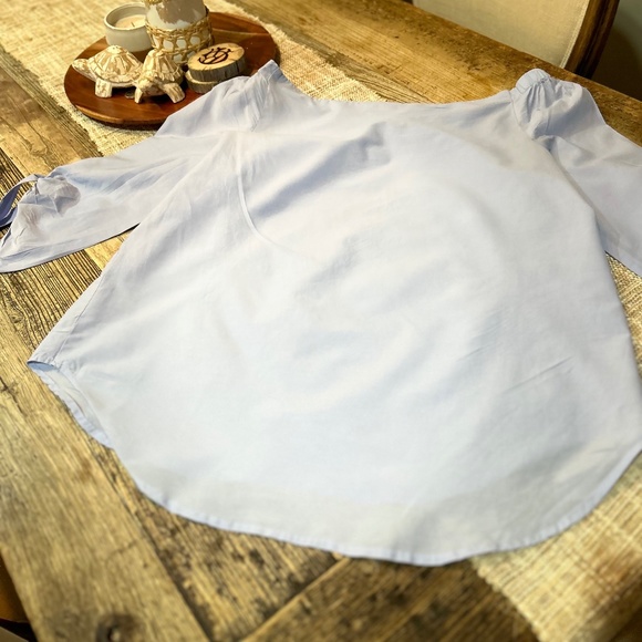 ✨J. MCLAUGHLIN NATASHA OFF THE SHOULDER BLOUSE 💙LIGHT BLUE-SIZE L✨ - Picture 1 of 15
